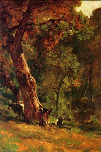 Chinese Man Tending Cattle — Thomas Hill