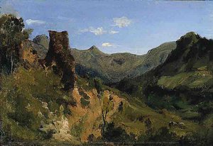 Valley In The Auvergne Mountains — Théodore Rousseau (pierre Etienne Théodore Rousseau)