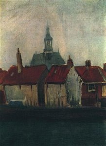 Gruppo Di Vecchie Case Con La Nuova Chiesa A L'aia — Vincent Willem Van Gogh