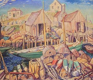 Nova Scotia Fishing Village — Arthur Lismer