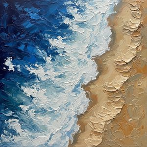 Rhythmic Surge Of Ultramarine And Ochre In A Singular Impasto Masterpiece — David Moreau