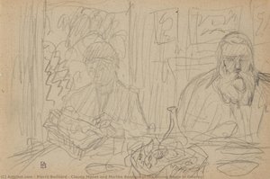 Claude Monet And Marthe Bonnard In The Dining Room At Giverny — Pierre Bonnard