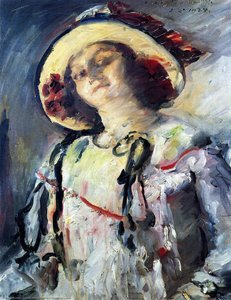 Wilhelmine Con Un Cappello Giallo — Lovis Corinth