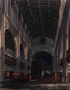 Interior Of St. Mary's Church, Cambridge — William Westall
