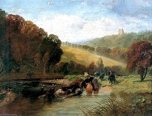Marauders Swimming The Tweed With Stolen Cattle — Richard Beavis