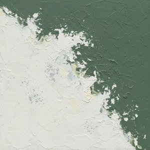 Fragmented Serenity In Sage And Impasto White: A Monumental Abstract Original — David Moreau