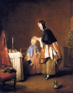 La Toilette Du Matin — Jean-baptiste-siméon Chardin