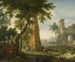 The Flight Into Eqypt — Jan Van Huysum