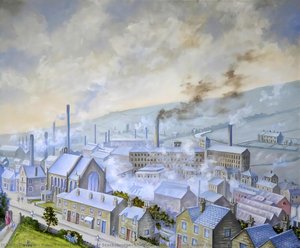 View Of Stocksbridge, Sheffield, From The Clock Tower Gardens, Late 1940s — Robert Penistone