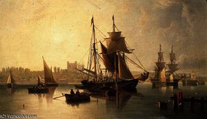 On The Medway, Rochester — John Wilson Carmichael