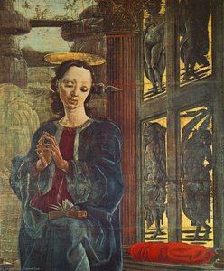 Annunciation (detail) — Cosmè Tura