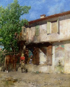 Visiting The Pottery Vendor — Alberto Pasini