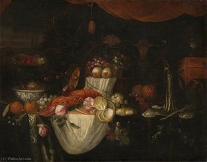 Still Life, Lobster And Fruit — Joris Van Son