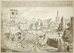 Egidienplatz Looking East With Ruins Of The Church And School After The Fire Of 1696 — Johann Andreas Graff