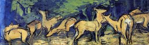 Jeleň Na Okraji Lesa — Franz Marc