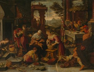 Lazarus And The Rich Man, Jacopo Bassano (copy After), 1544 - 1700 — Jacopo Bassano The Elder