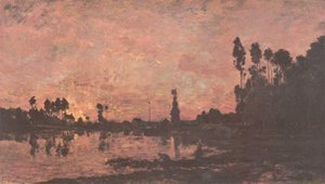 Deutsch Sonnenuntergang An Der Oise — Charles-françois Daubigny