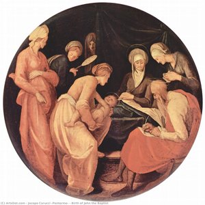 Narozdenie Jána Krčných — Jacopo Pontormo