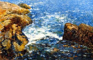 Surf And Rocks — Frederick Childe Hassam