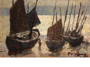 Fishing Boats — Richard Hayley Lever