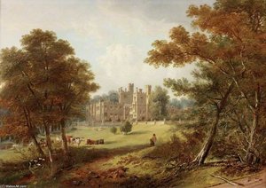The Garden Front, Beaufront Castle — John Wilson Carmichael