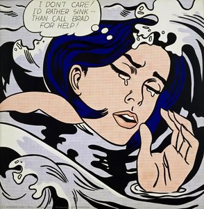 Drowning Girl Oversize — Roy Lichtenstein