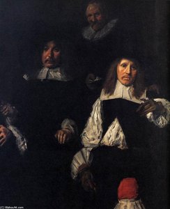Regents Of The Old Men's Almshouse (detail) — Frans Hals I