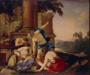 Mercury Takes Bacchus To Be Brought Up By Nymphs — Laurent De La Hyre