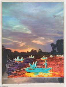 Untitled (sun Setting Behind Trees At Lake Side) — Joseph Cornell