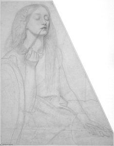 The Return Of Tibullus To Delia Study For Delia — Dante Gabriel Rossetti