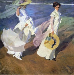 Paseando Por La Orilla Del Mar — Joaquín Sorolla Y Bastida