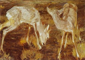 Ciervo Al Atardecer — Franz Marc