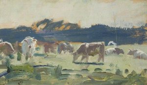 Studie Av Kyr — Alfred Munnings