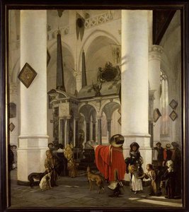 Intérieur De La Nieuwe Kerk De Delft Avec Le Tombeau De Guillaume Le Taciturne — Emanuel De Witte