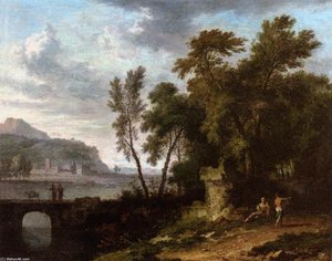 Landscape With Ruin And Bridge — ヤン・ファン・ホイスム