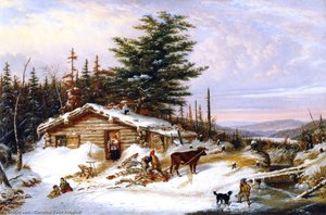Settler's Log House — Cornelius David Krieghoff