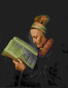 Portrait Of An Old Woman Reading — Gerrit Dou