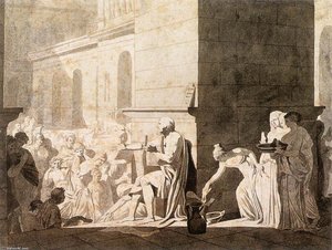 Omero Che Recita I Suoi Versi Ai Greci — Jacques-louis David