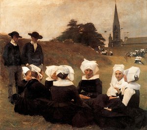 Breton Women In Pardon — Pascal-adolphe-jean Dagnan-bouveret
