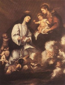 St Rose Of Lima Before The Madonna — José Antolinez