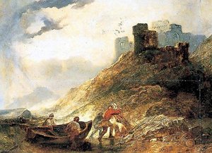 Landing At East Cliff, Dover, Kent — Alfred Clint