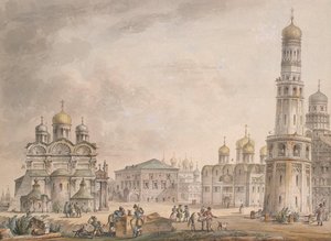 View Of Cathedral Square In The Moscow Kremlin — Giacomo Quarenghi