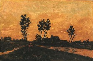 Landscape At Sunset — Vincent Willem Van Gogh