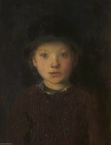 Study Of A Girl's Head — William Edward Stott