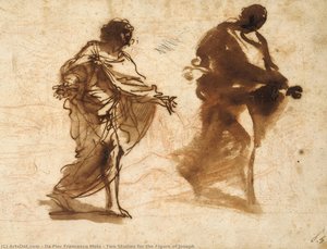 Deux Études Pour La Figure De Joseph — Pier Francesco Mola