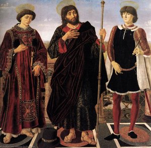 Altarpiece Of The Sts Vincent, James, And Eustace — 안토니오 델 폴라이울로