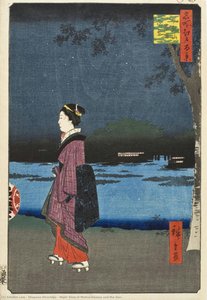 Vista Nocturna De Matsuchiyama Y El San — Utagawa Hiroshige