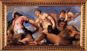 Venus Between Mars And Neptune — Giovanni Battista Zelotti