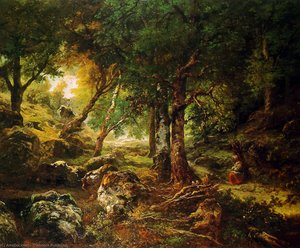 Forest Landscape Sun — Theodore Robinson