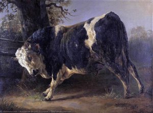 Taureau En Courroux — Jacques Raymond Brascassat